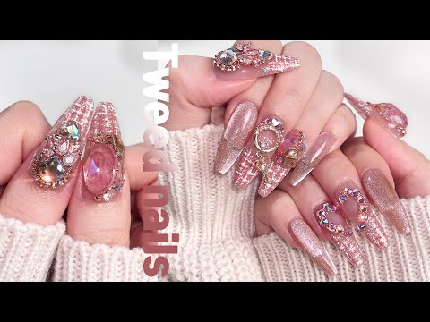 Видео: твид маникюр💖 Омбре на французских ногтях / гелевое наращивание /зимние ногти