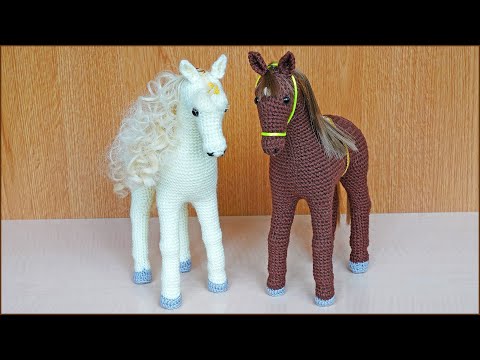 Видео: Лошадь крючком. Вязание крючком игрушки. Часть 4.