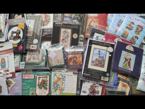 Видео: Мои запасы наборов для вышивки. Часть 1. Небольшие наборы