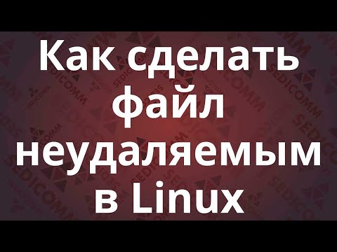 Видео: Как сделать файл неудаляемым в Linux