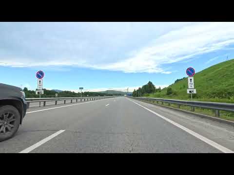 Видео: Чуйский тракт, Горно-Алтайск. От Айского моста до Мебельной.