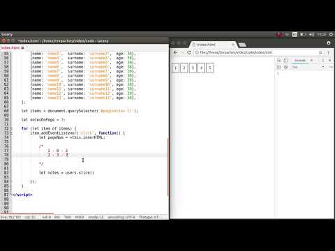 Видео: Реализация пагинации на JavaScript