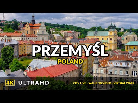 Видео: Виртуальная пешеходная экскурсия Старый город в Перемышле 4K 2020 ❤️Польша, городская жизнь,