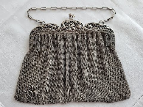 Видео: Антикварные сумочки из серебра - Mesh Purses.