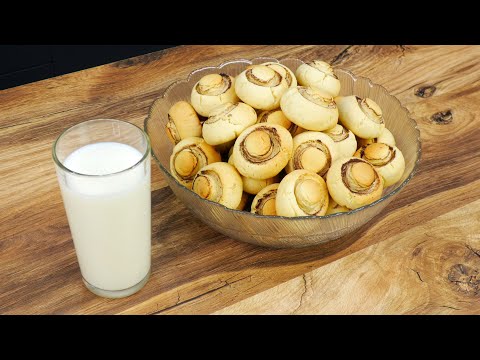 Видео: Печенье "Шампиньоны" из песочного теста. Легко, вкусно и очень быстро.