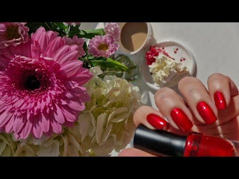 Видео: Маникюр на день рождения 🍒 Masura Клюква ❤️ Распаковка посылки от моей лаковой подруги 🥰