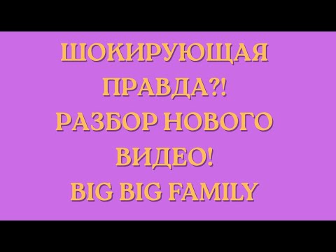 Видео: Big Big Family in the USA \Шокирующая правда?! \Разбор нового видео! \Обзор \Разбор \Новости