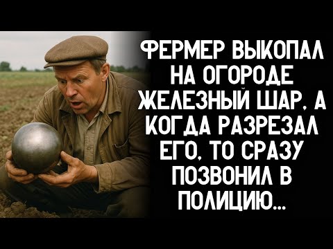 Видео: Фермер выкопал на огороде железный шар, а когда разрезал его, то сразу позвонил в полицию...