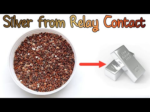 Видео: Извлечение серебра из контактов реле | Методы извлечения серебра