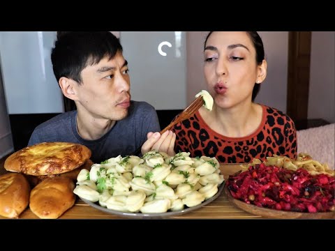 Видео: мукбанг вареники с картошкой  винегрет  турша  пирожки с капустой  лепешки с сыром     зоопарки зло?