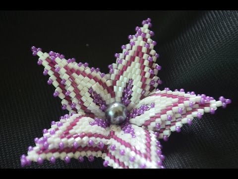 Видео: Цветы из бисера  "Лилия".  Мастер класс