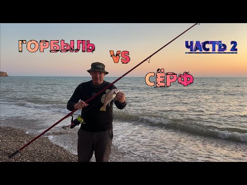 Видео: Как поймать горбыля на Серфовое удилище. Часть 2