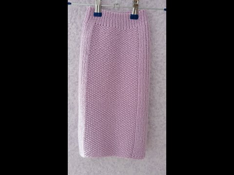 Видео: Юбка карандаш спицами для начинающих на 5 лет