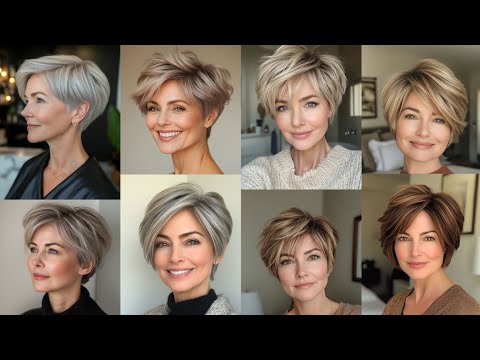 Видео: Короткая стрижка и прическа для женщин старше 60 лет / тренд 2025 года