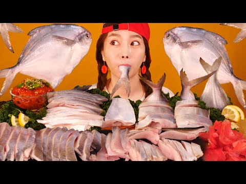 Видео: RUS SUB) хрумкая! серебри́ться суши(Pomfret)🐟 ASMR Mukbang eatingsound eatingshow realsound Ssoyoung