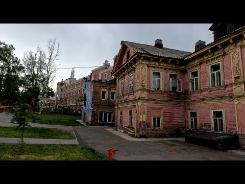 Видео: City walking #186. Nizhny Novgorod. Old buildings. (Нижний Новгород. Старые кварталы)