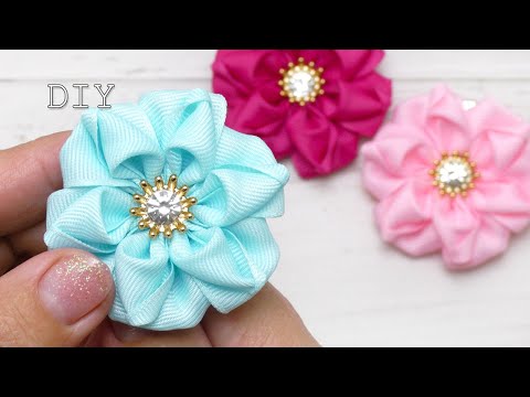 Видео: Цветы из репсовых лент /  Amazing ribbon flower DIY