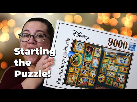 Видео: Начинаю собирать пазл Ravensburger Disney Museum из 9000 деталей! Мой самый большой пазл в жизни!