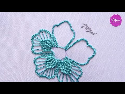 Видео: Как вышить румынский цветок макраме