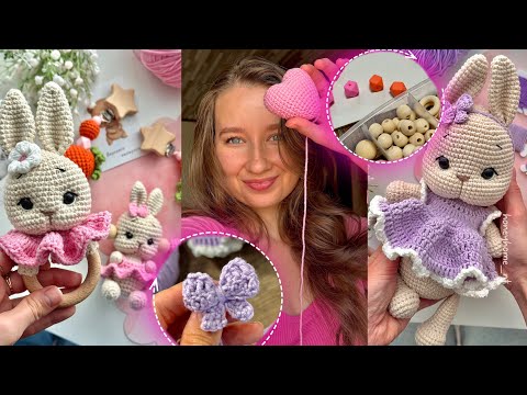 Видео: Вязальный влог || Вяжу необычные заказы😱 Много зайцев🐰/Схема на БАНТИК🎀 Сборка держателя