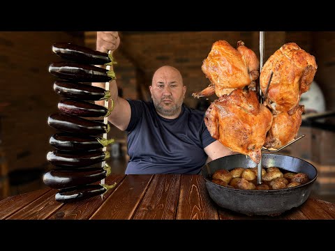 Видео: Приготовили Два Рецепта Баклажанов к Хрустящей Курицы.