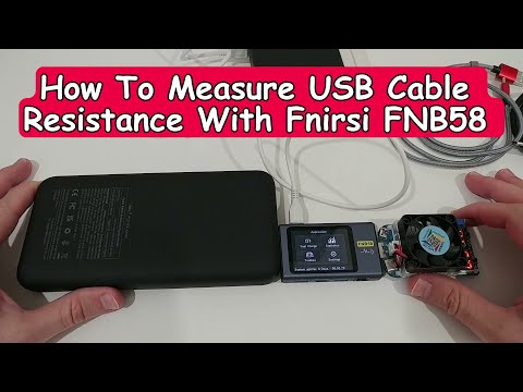 Видео: Учебное пособие. Как измерить сопротивление USB-кабеля с помощью Fnirsi FNB58?