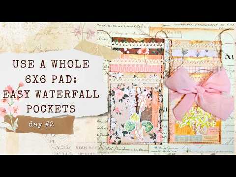 Видео: ИСПОЛЬЗУЙТЕ ВЕСЬ БЛОКНОТ 6X6 ЗА 5 ДНЕЙ #2: КРАСИВЫЕ КАРМАНЫ-ВОДОПАДЫ