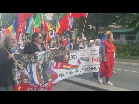 Видео: День победы, бессмертный полк, Париж, 08.05.2025.