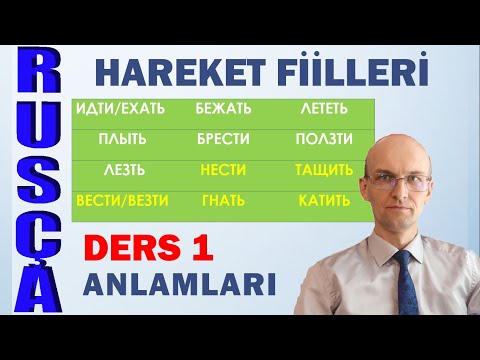 Видео: HAREKET FİİLLERİ Идти, ехать, бежать, лететь, плыть, лезть, брести, ползти - anlamları açıklanıyor