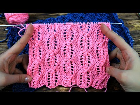 Видео: НОВЫЙ популярный японский узор.  Косички-лесенки спицами