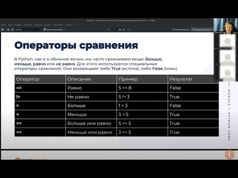 Видео: Операторы сравнения в Python | JavaRush