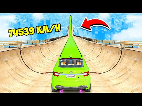 Видео: СПУСК БЕЗ ТОРМОЗОВ НА САМОМ ДЛИННОМ ЛИМУЗИНЕ TATA TIGOR ПО ТРАМПЛИНУ В ГТА 5