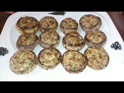 Видео: #Շամպինյոն#սունկը մսի փոխարեն,մոցառելա պանրով, հարուստ վիտամիններով լցոնած ուտեստ#Грибы вместо мяса.