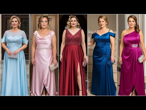 Видео: Атласные платья больших размеров для матери невесты | Элегантная и удобная свадебная мода