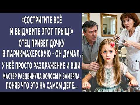 Видео: Состригите всё и выдавите прыщ! отец думал у дочки вши и раздражение. Парикмахер взглянула и онемела