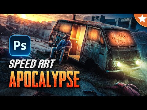 Видео: Апокалипсис | Photoshop Speed ​​Art [ИСТОРИЯ]