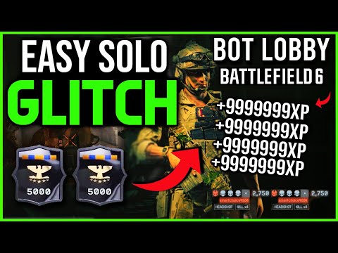 Видео: *НОВЫЙ* ГЛУБИНА МАКСИМАЛЬНОГО РАНГА В BF6! ЛЕГКИЙ ОПЫТ В ЛОББЕ БОТА BF6, НЕОГРАНИЧЕННЫЙ ОПЫТ ОРУЖ...