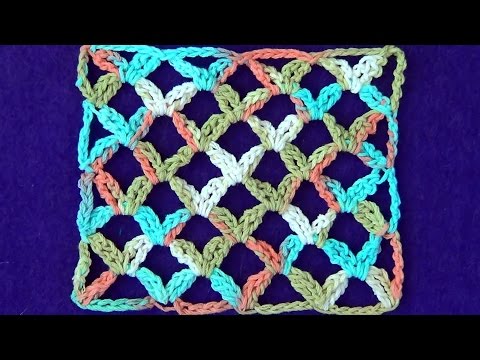 Видео: Ажурный узор Сеточка