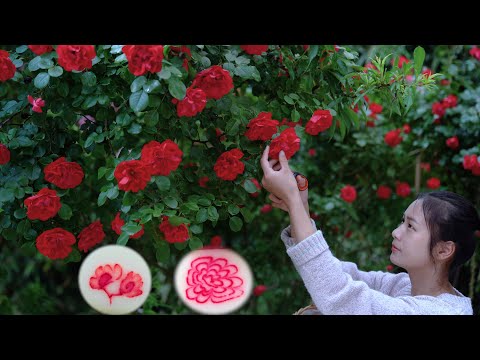 Видео: Специальность этнической группы туцзя в Гуйчжоу! Заливка цветов в клейкий рисовый пирог!