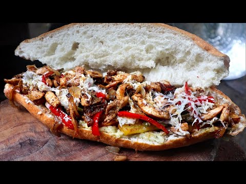 Видео: Лучший бутерброд с курицей и овощами | Рецепт сэндвича Фахита с курицей | ASMR Кулинария