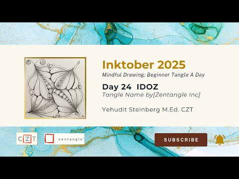 Видео: Inktober 2025 Zentangle • День 24 IDOZ | Путешествие по лабиринту