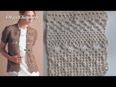 Видео: Жакетик  из японского журнала  Узор Ч1