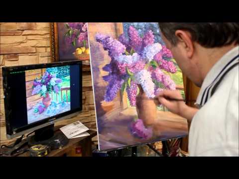 Видео: Пишем сирень маслом с Александром Гнилицким