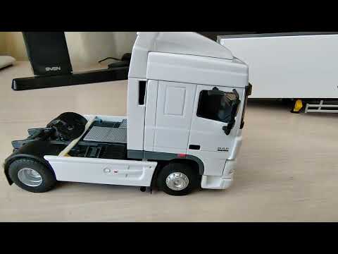 Видео: DAF XF 105 SC с полуприцепом ELGOR масштаб 1 :43.