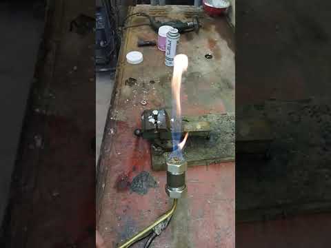 Видео: Мощная пропан воздушная горелка на сжатом воздухе