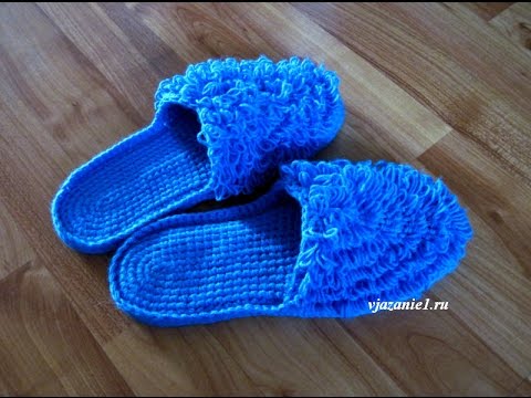 Видео: Тапочки крючком. Часть первая