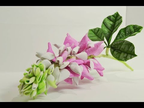 Видео: Люпин цветы из фоамирана без молда \ ereminafom DIY flowers from foamiran