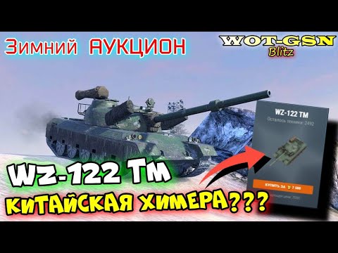 Видео: WZ-122 TM - БЫСТРЫЙ ОБЗОР! КУПИТЬ? Раунд 2 Волна 2. Зимний Аукцион в wot Blitz 2023 | WOT-GSN