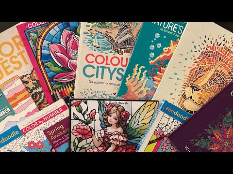 Видео: Моя коллекция раскрасок (5часть) Color Quest, Circulism, Sen Ong, Deborah Muller, Bob Ross идр. 