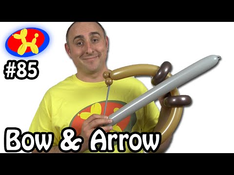 Видео: Лук и стрелы - Уроки создания животных из воздушных шаров #85